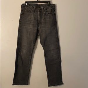 Levi’s 505 grey jeans 34 32 slim straight denim